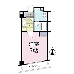 T・REST 1Kの間取図画像