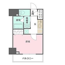 ザ・パークメゾン東大井 1Kの間取図画像