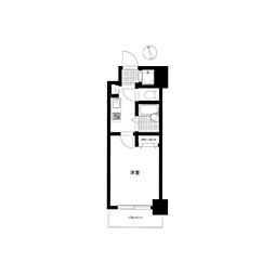 スカイコート浜松町 1Kの間取図画像