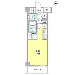 リバーレ蒲田仲六郷 ワンルームの間取図画像