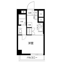 池田山スカイマンション ワンルームの間取図画像