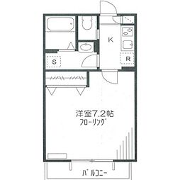 ドミールM・C 1Kの間取図画像