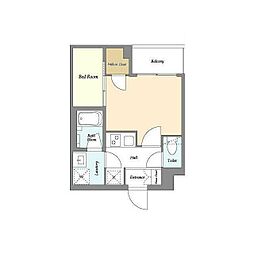 スタイリオ東品川 1DKの間取図画像