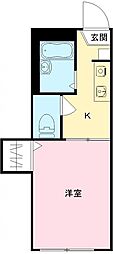 シントラ大崎 1Kの間取図画像