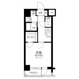 エステムプラザ蒲田TAKARABUNE 1Kの間取図画像