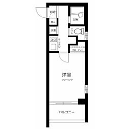 スカイコート学芸大学壱番館 4階1Kの間取り