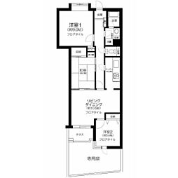 グローリア初穂大倉山 3LDKの間取図画像