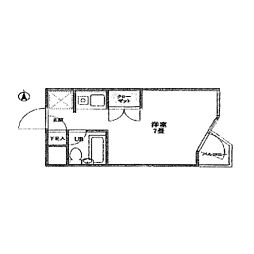 フェルテシモ田園調布 1Kの間取図画像