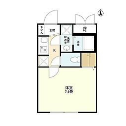 ウェルスクエアイズム蒲田 1Kの間取図画像