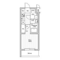 SPコート菊名サウス 1Kの間取図画像