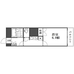 ローヤルマンション戸越 1Kの間取図画像