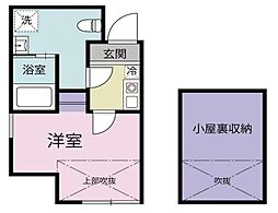 グリーンビュー都立大学 1Kの間取図画像