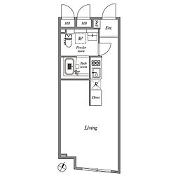 GRANPASEO碑文谷South ワンルームの間取図画像