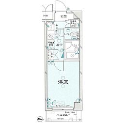 ルーブル都立大学2 1Kの間取図画像