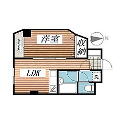 カレジ馬込 1LDKの間取図画像