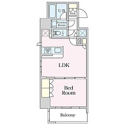 エスティメゾン大井仙台坂 1LDKの間取図画像
