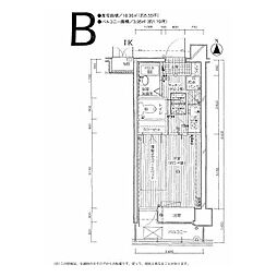 リバー・デイズ綱島 1Kの間取図画像