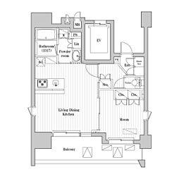 ARKMARK大森町ASYLCOURT 1LDKの間取図画像