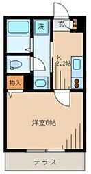 Oriental Heart 1階1Kの間取り