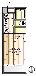 メディコ・K ワンルームの間取図画像