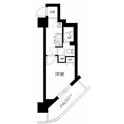 ガラ・ステージ目黒不動前 1Kの間取図画像