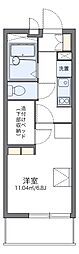 レオパレス英 1Kの間取図画像