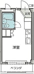WIN田園調布 1Kの間取図画像