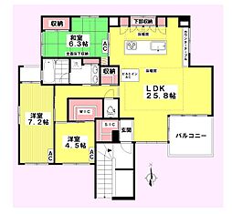 スクエアエビス 3LDKの間取図画像
