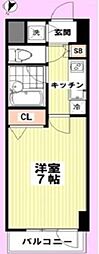ステージファースト恵比寿 1Kの間取図画像
