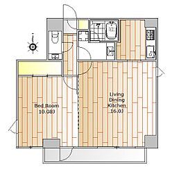 アンジェラ神宮前 1LDKの間取図画像