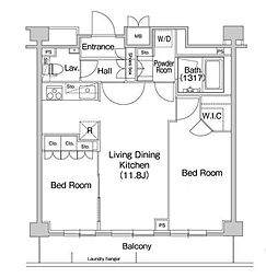 COMFORIA駒場 2LDKの間取図画像