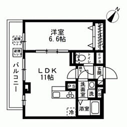 ジェイドYOKOHAMA 1LDKの間取図画像