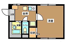 フォレッサ田園調布 1Kの間取図画像