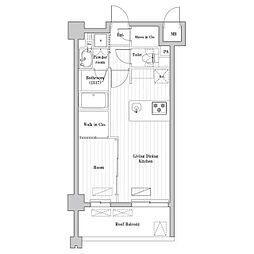 レジデンス桜新町ガーデン 1LDKの間取図画像