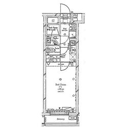 コンシェリア馬込TERRACE 1Kの間取図画像