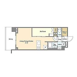 EL・SERENO品川西大井 1LDKの間取図画像