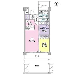 ブローテ大倉山 1SLDKの間取図画像