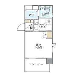 カーサヴェデュータ ワンルームの間取図画像