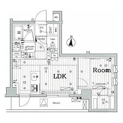 メークス池上ルーチェ 1LDKの間取図画像