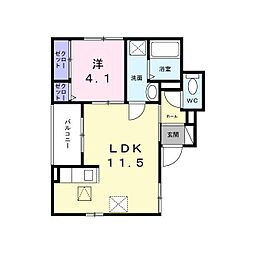 ル・ラパン・ドゥ・ラヴィーヌ 1LDKの間取図画像