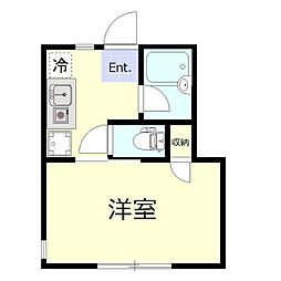 ラルーチェ武蔵小杉 1Kの間取図画像