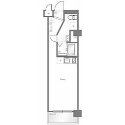 キャッスルマンション代官山 ワンルームの間取図画像