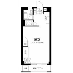 オーク菊名マンション ワンルームの間取図画像
