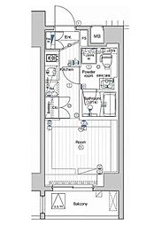 PREMIUMCUBE大井町#mo ワンルームの間取図画像