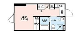 UCM SHIMOKITAZAWA 3階ワンルームの間取り