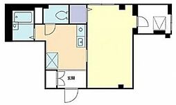 TOKIWA．BLDG（トキワビルマンション） 2階1Kの間取り