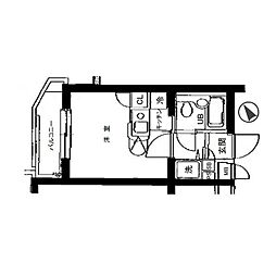 ワコーレ等々力2 1Kの間取図画像