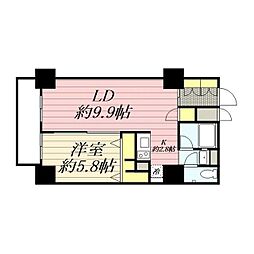 HF駒沢公園レジデンスTOWER 1LDKの間取図画像