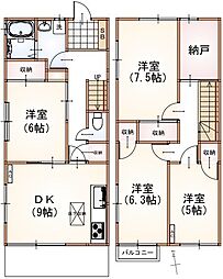 梅ヶ丘テラスハウス 4SDKの間取図画像