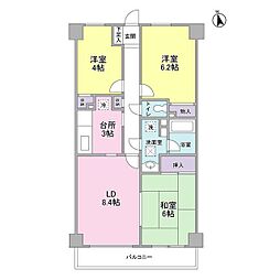 ファーサ宮崎台 3LDKの間取図画像